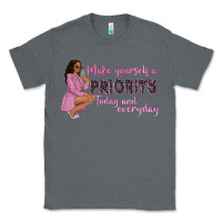 Charcoal Heather make yourself a priority today and everyday afro w Classic Tee - NancyCooperArtShop