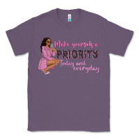 Lavender make yourself a priority today and everyday afro w Classic Tee - NancyCooperArtShop