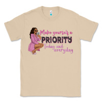 Mushroom make yourself a priority today and everyday afro w Classic Tee - NancyCooperArtShop