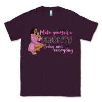Plum make yourself a priority today and everyday afro w Classic Tee - NancyCooperArtShop