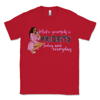 Red make yourself a priority today and everyday afro w Classic Tee - NancyCooperArtShop