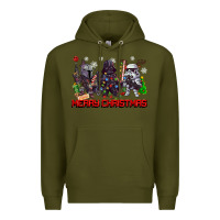 Army Green merry christmas gnomies Premium Hoodie - CowGirlArtShop