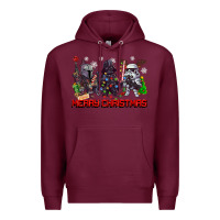 Burgundy merry christmas gnomies Premium Hoodie - CowGirlArtShop