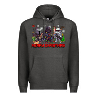 Charcoal Heather merry christmas gnomies Premium Hoodie - CowGirlArtShop