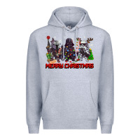Heather Grey merry christmas gnomies Premium Hoodie - CowGirlArtShop