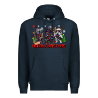 Navy merry christmas gnomies Premium Hoodie - CowGirlArtShop