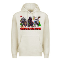 Oatmeal Heather merry christmas gnomies Premium Hoodie - CowGirlArtShop
