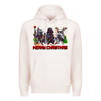Pale Pink merry christmas gnomies Premium Hoodie - CowGirlArtShop