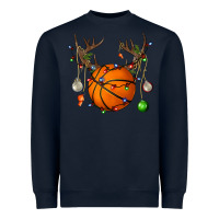 Navy Basketball Horn Christmas Heavyweight Sweatshirt - BundleAndBundleShop