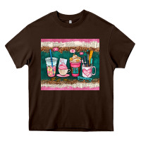 Chocolate Brown teacher coffee cups Heavy Core Tee - AdoDesignShop