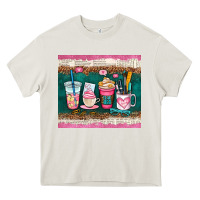 Cream teacher coffee cups Heavy Core Tee - AdoDesignShop