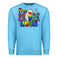 Ocean Blue pride free mom hugs Premium Sweatshirt - CowGirlArtShop