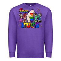 Purple pride free mom hugs Premium Sweatshirt - CowGirlArtShop