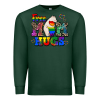 Sports Green pride free mom hugs Premium Sweatshirt - CowGirlArtShop