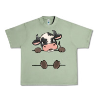 Oil Green custom cow Urban Heavy Tee - MaliasSmallBusiness