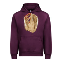 Mauve Wine Catchers Mitt Fa Element Urban Hoodie - FaDigitalArtStudio