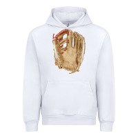 White Catchers Mitt Fa Element Urban Hoodie - FaDigitalArtStudio