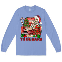 Colony Blue Tis The Season Christmas Cakes Truck Long Sleeve Tee - BundleAndBundleShop