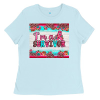 Baby Blue i'm a survivor Ladies Tee - JahusDesignShop