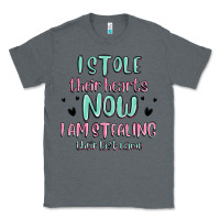 Charcoal Heather i stole their hearts now i am stealing their last Classic Tee - MaliasSmallBusiness