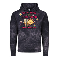 Cloud Black great days start with iced coffee and gratitude Vintage Hoodie - MaliasSmallBusiness