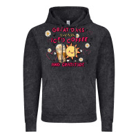 Vintage Black great days start with iced coffee and gratitude Vintage Hoodie - MaliasSmallBusiness