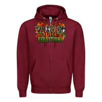 Burgundy pumpkin spice everything fall Zipper Hoodie - NancyCooperArtShop