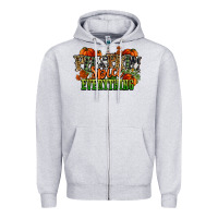 Heather Grey pumpkin spice everything fall Zipper Hoodie - NancyCooperArtShop