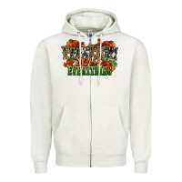 Oatmeal Heather pumpkin spice everything fall Zipper Hoodie - NancyCooperArtShop