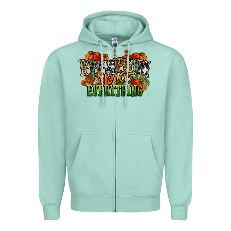 Pumpkin Spice Everything Fall Zipper Hoodie by NancyCooperArtShop | Teevron