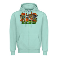 Seafoam pumpkin spice everything fall Zipper Hoodie - NancyCooperArtShop
