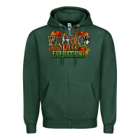 Sports Green pumpkin spice everything fall Zipper Hoodie - NancyCooperArtShop