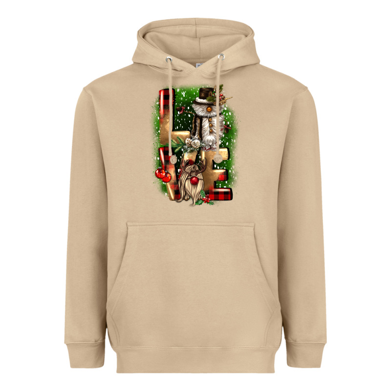 Love Snowman Gnome Heavyweight Hoodie by CowGirlArtShop | Teevron