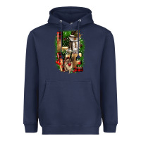 Navy love snowman gnome Heavyweight Hoodie - CowGirlArtShop