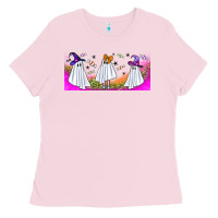 Bubblegum Pink cutes ghosts libbey glass Ladies Tee - BundleAndBundleShop