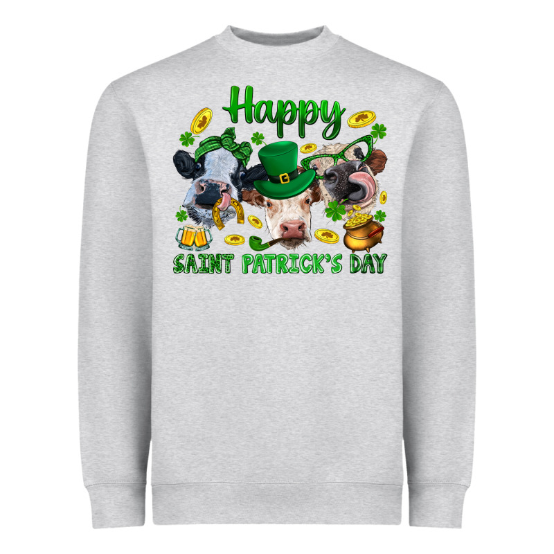 Happy Saint Patrick's Day With Clover Heavyweight Sweatshirt by BundleAndBundleShop | Teevron