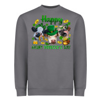 Storm Happy Saint Patrick'S Day With Clover Heavyweight Sweatshirt - BundleAndBundleShop