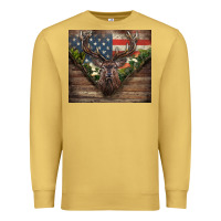 Antique Gold usa deer hunting Premium Sweatshirt - CowGirlArtShop
