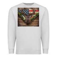 Dove Grey usa deer hunting Premium Sweatshirt - CowGirlArtShop