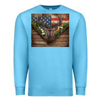 Ocean Blue usa deer hunting Premium Sweatshirt - CowGirlArtShop
