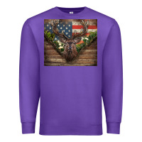 Purple usa deer hunting Premium Sweatshirt - CowGirlArtShop