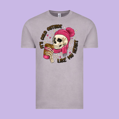 Its Cold Outside Like My Heart Vintage Tee Designed By Maliassmallbusiness