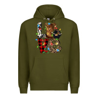 Army Green love cow gnomies Premium Hoodie - CowGirlArtShop