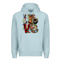 Blue Mist love cow gnomies Premium Hoodie - CowGirlArtShop