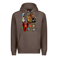 Coffee love cow gnomies Premium Hoodie - CowGirlArtShop
