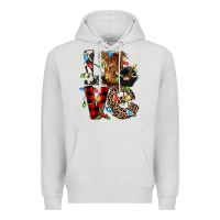 Dove Grey love cow gnomies Premium Hoodie - CowGirlArtShop
