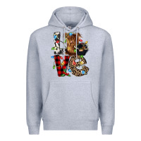 Heather Grey love cow gnomies Premium Hoodie - CowGirlArtShop