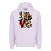 Lilac love cow gnomies Premium Hoodie - CowGirlArtShop