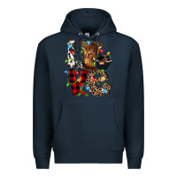 Navy love cow gnomies Premium Hoodie - CowGirlArtShop