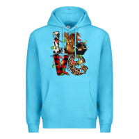 Ocean Blue love cow gnomies Premium Hoodie - CowGirlArtShop